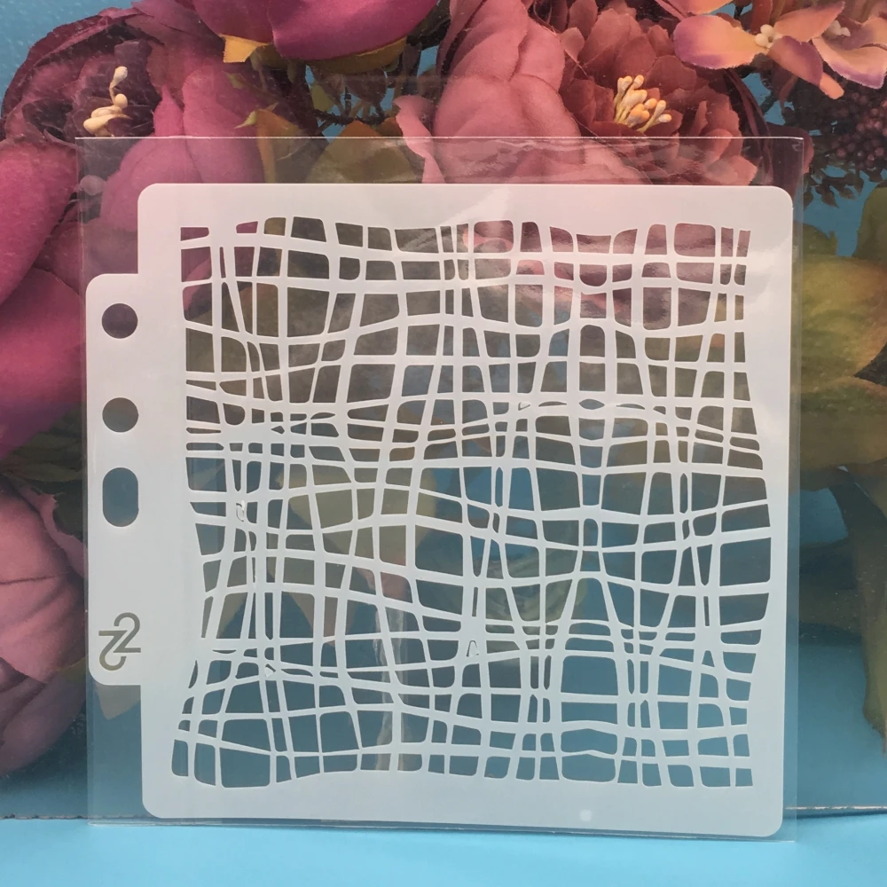 

1Pcs 13cm Mesh Net Design DIY Layering Stencils Painting Scrapbook Coloring Embossing Album Decorative Paper Card Template