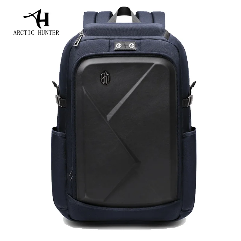 ARCTIC HUNTER Brand Laptop Backpack For Men Water Repellent Functional Rucksack with Port Travel Backpacks Shockproof backpack - Color: Blue