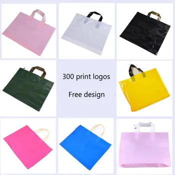 

50pcs Varies size clothing packaging bags party favors gift bag with handle large plastic pocket organizer pouch
