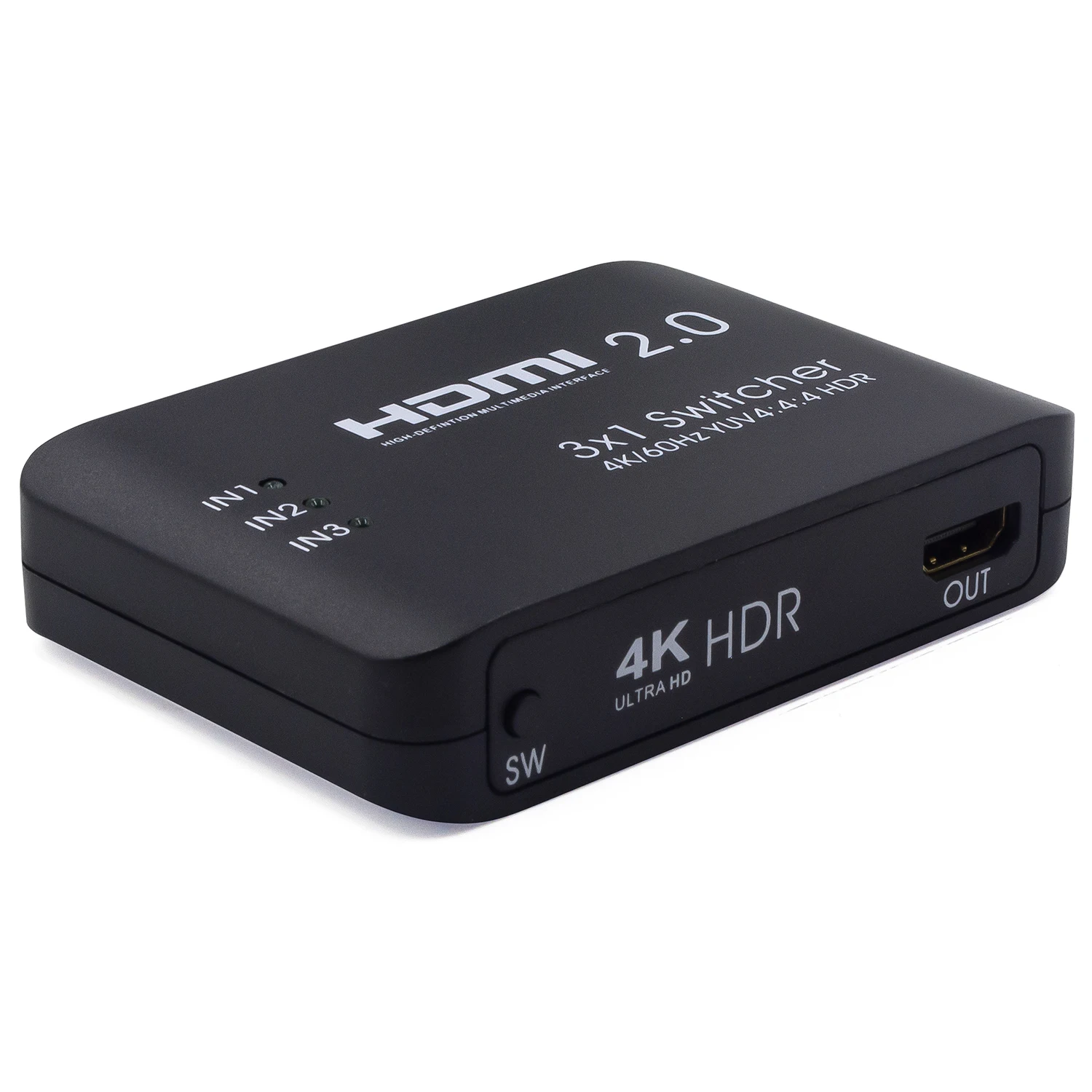 3x1 HDMI коммутатор 4K 60 Гц 4:4:4 UHD HDR HDCP 2,2 CEC 18 Гбит/с ультра тонкий