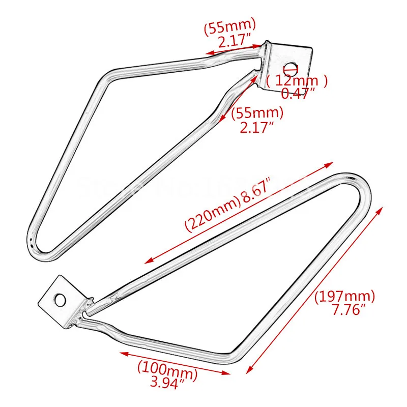 Черный хромированный для седельной сумки кронштейн держатель стальная поддержка подходит для Harley Sportster 883 Iron Dyna Fat Bob FXDF