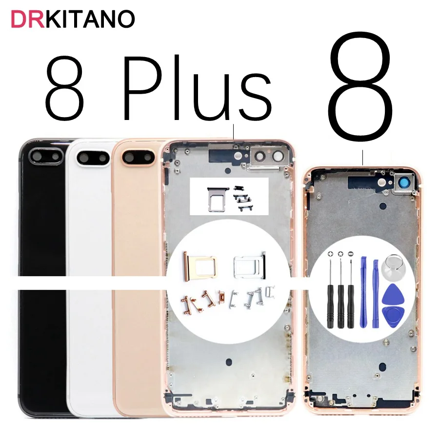 

For Apple iPhone 8 Plus Back Housing Battery Cover Rear Door Case For iPhone 8 Back Housing Middle Chassis Body Replacement