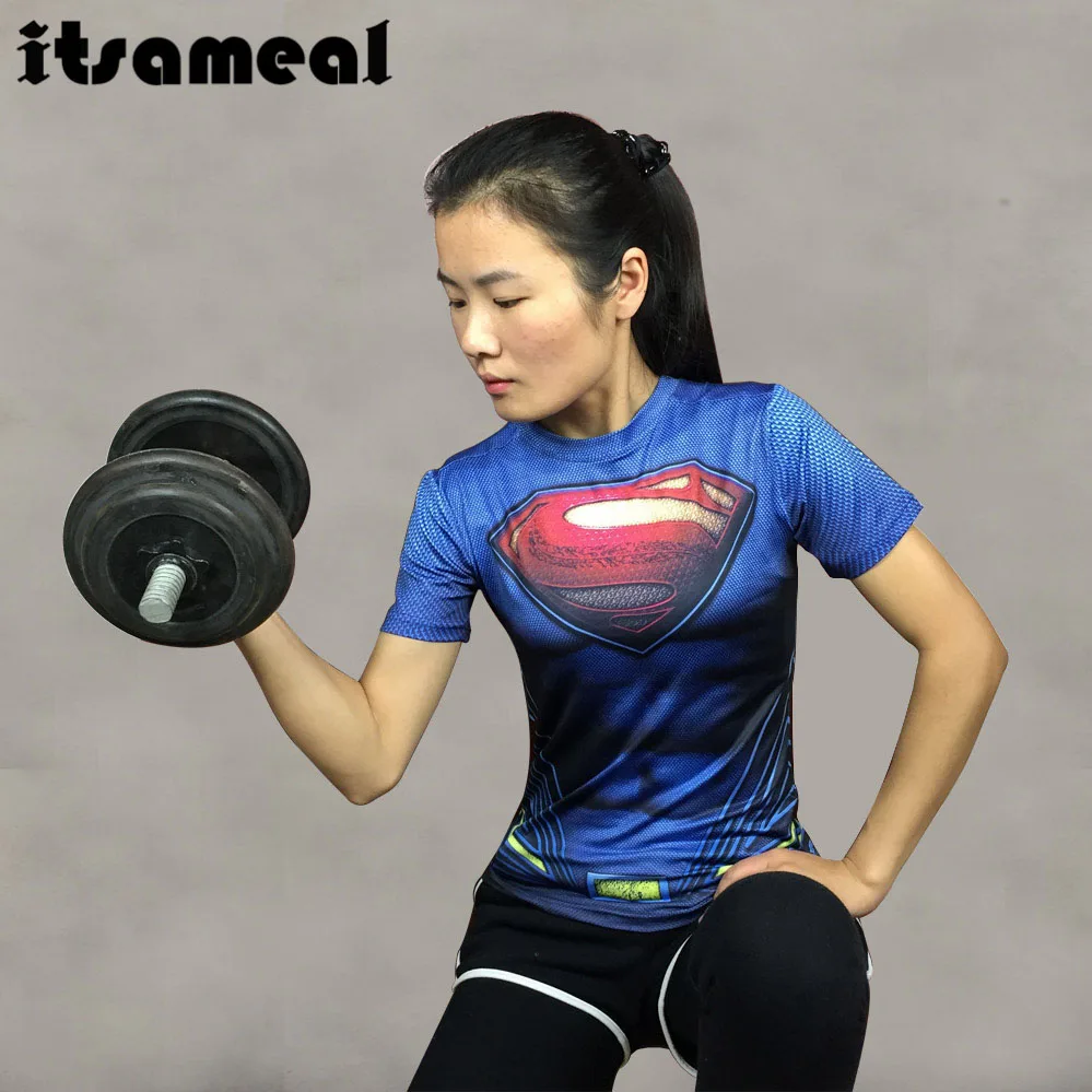 Бэтмен против Супермена 3D печатная Футболка женская компрессионная рубашка