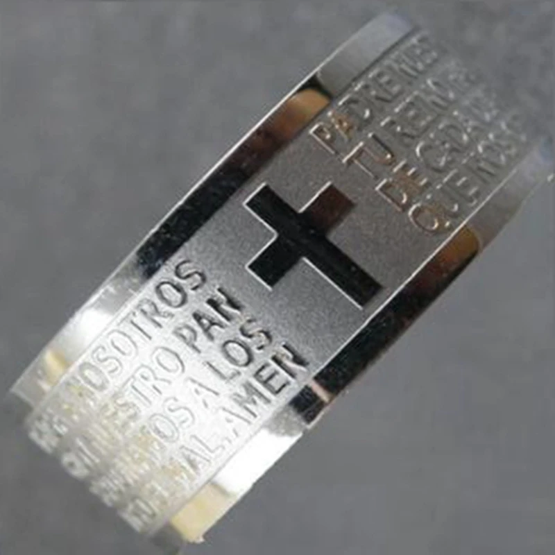 

Cross Ring Men Women Silver Stainless Steel Rings Christian Church Wedding Bands Religious Party Jewelry bagues anillo ringen