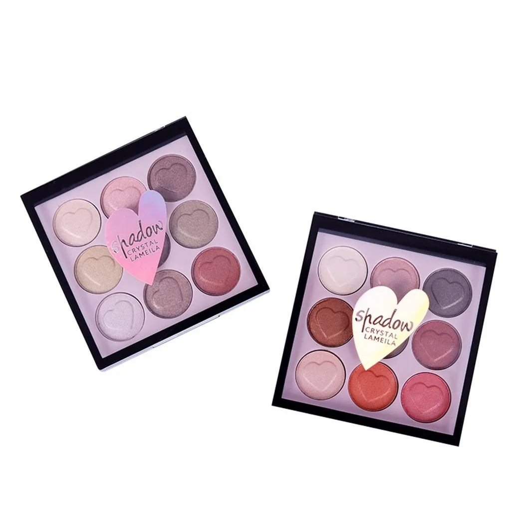 

Hot Fashion Makeup Eye Shadow Eyeshadow Cosmetics Set With Brush 9 Colors Eye Makeup Palette Natural Shimmer Matt Setr F5.9