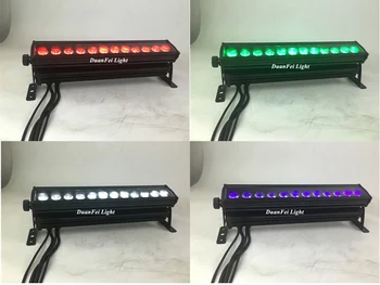 

4 pieces 12x18w dmx led bar waterproof led wall wash rgbwa uv led washer bar