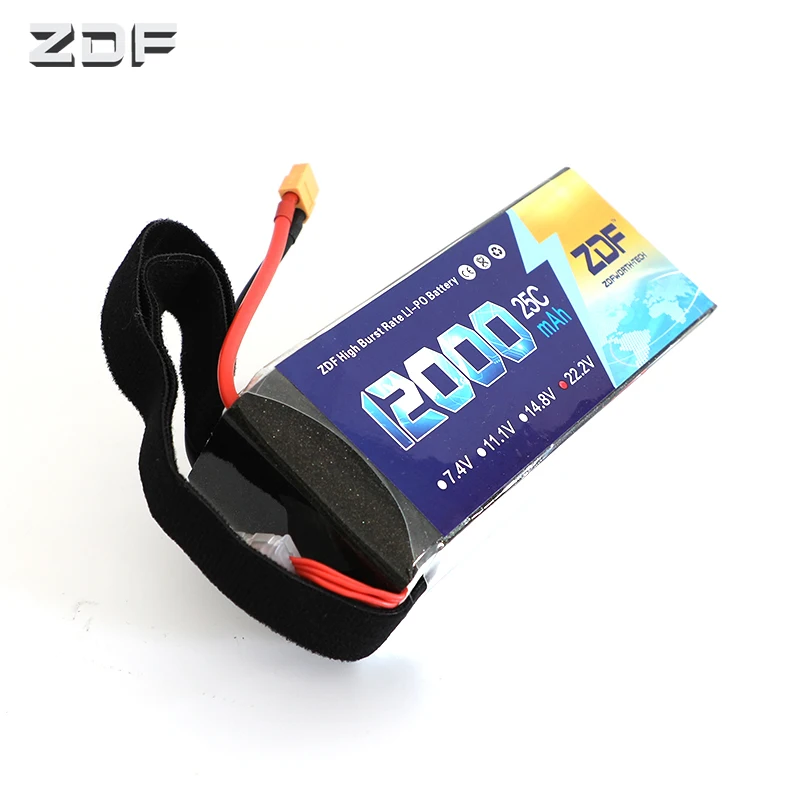 

ZDF RC Lipo Battery 12000mAh 22.2V 6S 25C max 50C For RC Helicopter Drone FPV UAV Plant Protection Machine