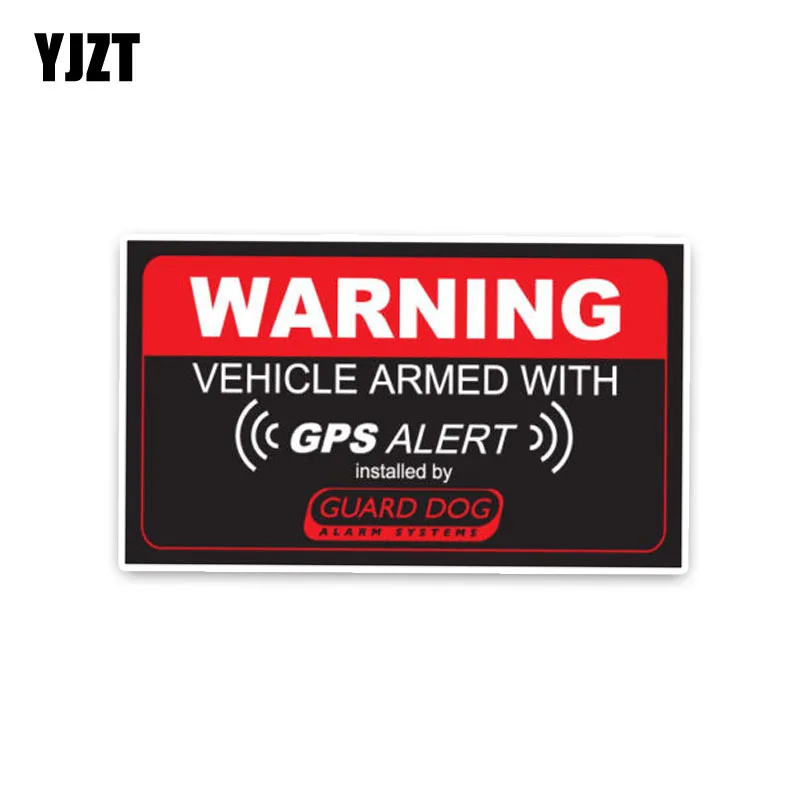 

YJZT 11.8*6.8CM GPS Warning Alert Car Sticker Perfect Decals PVC C1-3015