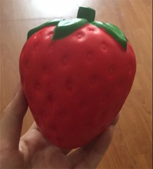 Big Jumbo Juicy Squishy Strawberry Fake Artificial Food Fruit Memory Foam Venting toys - Buyer Show 8