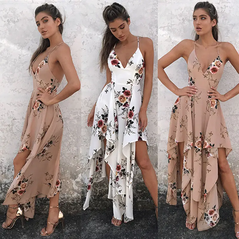 

HIRIGIN Newest 2018 Women Summer Vintage Boho Long Maxi Party Beach Casual Dress Floral Sundress