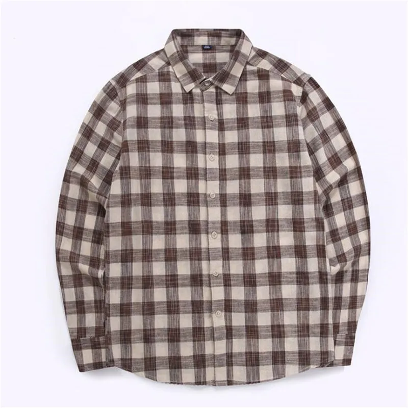 Сезон: весна–лето Для мужчин S одежда 2018 Camisa masculina Повседневное Рубашки в клетку Для мужчин хлопок тонкий длинный рукав Для мужчин рубашки