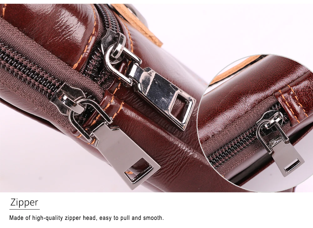 JOGUJOS New Genuine Leather Men Waist Pack Men Small Waist Pack Male Fanny Pack Belt Bag Phone Pouch Hip Bag Vintage Travel Bag