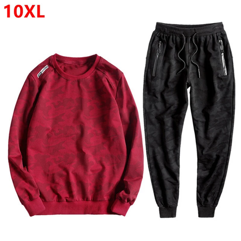 2019 Men's Sweater Camouflage Sportswear Sets 9XL 10XL Casual Plus Fertilizer XL Cotton Turtleneck Sport Jacket Tide Men's suit 2019 Men's Sweater Camouflage Sportswear Sets 9XL 10XL Casual Plus Fertilizer XL Cotton Turtleneck Sport Jacket Tide Men's suit