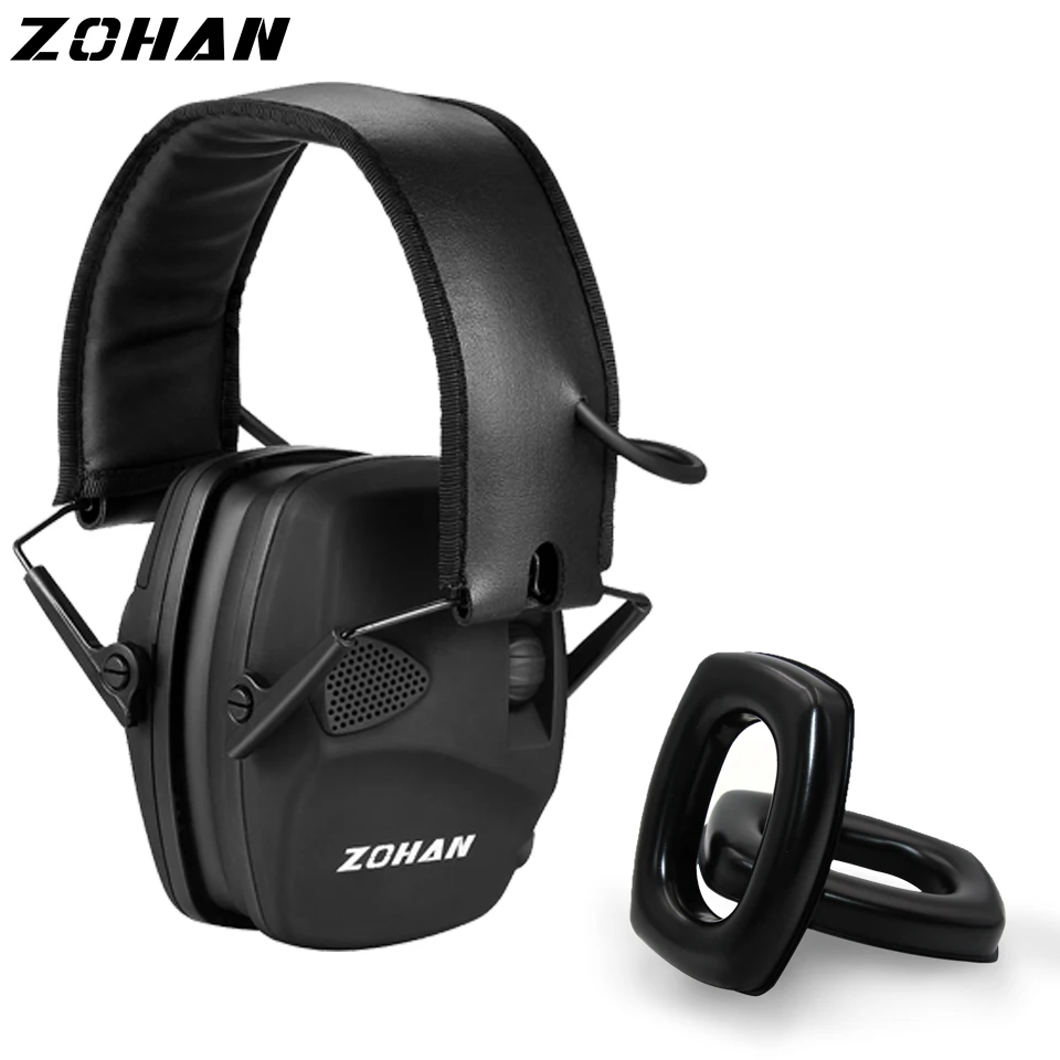 ZOHAN электронный наушник NRR22DB охотничьи теплые наушники тактическая стрельба Защита слуха и одна пара сменных гелевых ушных чашек