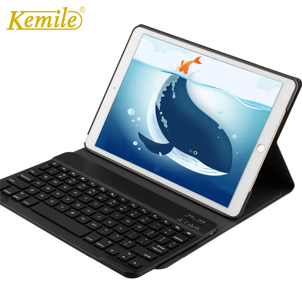 Kemile Портативный кожаный чехол для iPad Pro 10,5 дюймов крышка Беспроводной Алюминий сплав Bluetooth клавиатура для iPad Pro 10,5 A1701