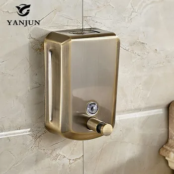 

Yanjun Wall Mounted Shampoo And Body Bottles Antique Bronze Liquid Soap Dispenser Pump Hand Sanitizer Kitchen 800ml YJ-2615