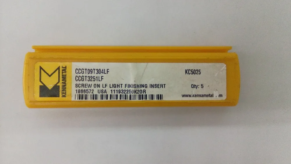 5 шт. карбида Kennametal вставить CCGT09T304LF KC5025