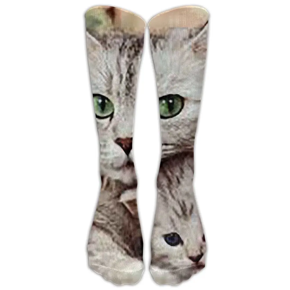 SAMCUSTOM милый кукольный Кот 3D печать модные гольфы женские хлопковые Высокие гольфы для дам длинные чулки - Цвет: Армейский зеленый