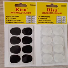 50 шт. pcsкларнет кларнет зубы усы свистки головки патч наклейки свистки головки протектор 25 шт. черный+ 25 шт. белый