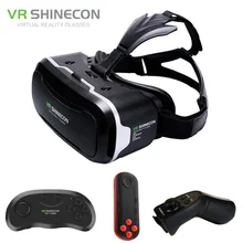 VR Shinecon 2.0 3D Glasses Virtual Reality Smartphone Headset Google Cardboard VR BOX Helmet for Iphone Android 4.7-6′ Phone