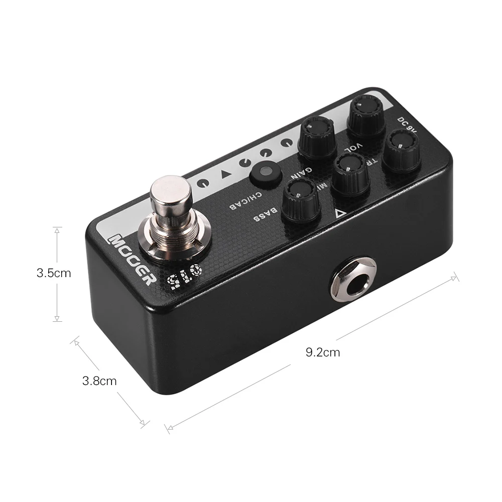 Mooer MICRO PREAMP Series 015 коричневый звук 90's стиль цифровой Предварительный усилитель педаль гитары Двойные каналы с истинным обход