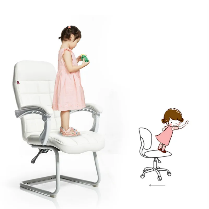 PU Computer Chair Home Fabric Office Chair Bow Foot Gaming Chair Reclining Silla Oficina Cadeira Ga
