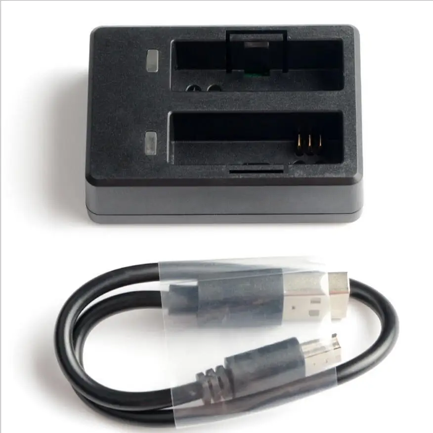 battery charger Двойное зарядное устройство для камеры SJCAM SJ6 legend, аксессуары для экшн-камеры, комплекты зарядного устройства с 2 батареями 1000 мАч - Цвет: battery charger