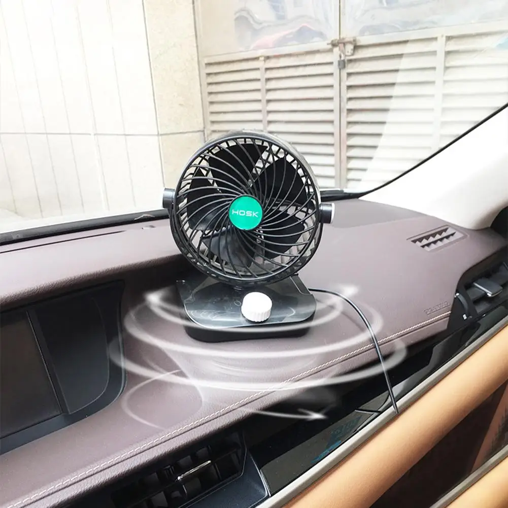 12/24 V одной головы 360 градусов вращающийся автомобиль Mute Лето Вентилятор низкая Шум