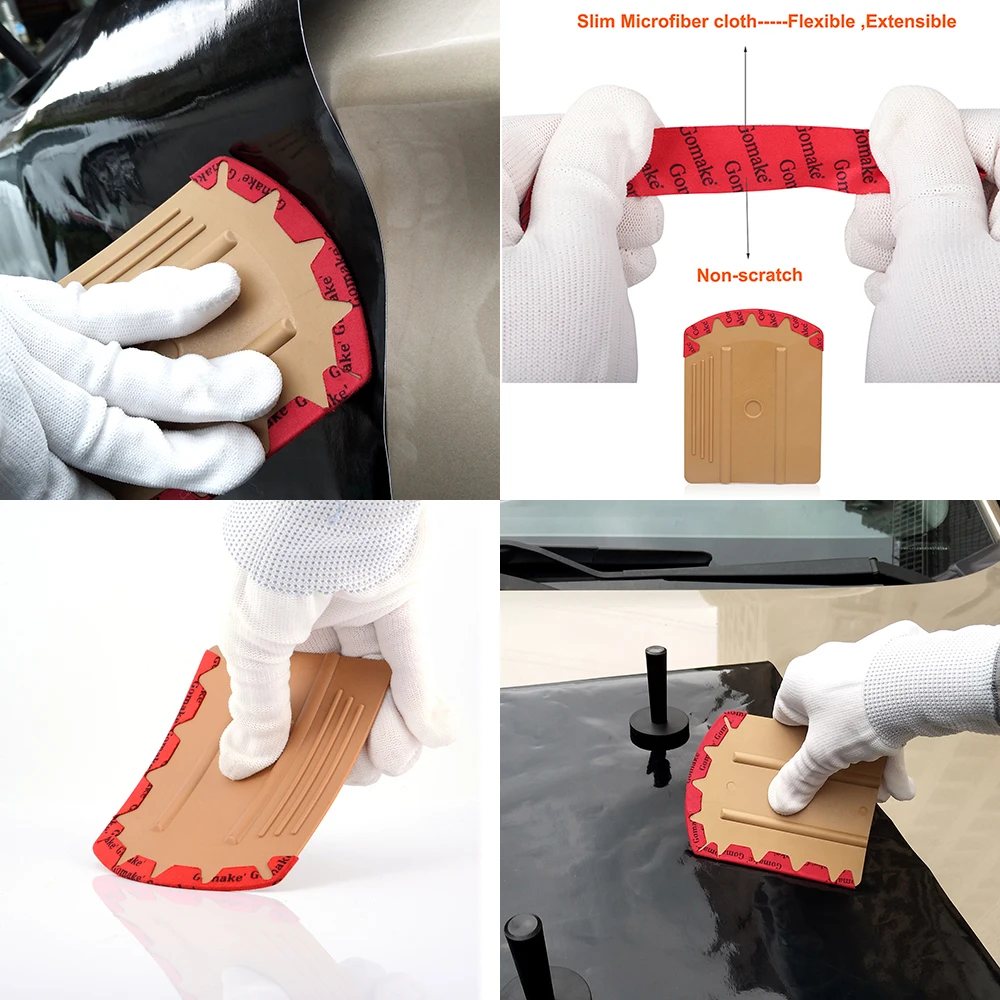 Car Wrapping Tools EHDIS Vinyl Wrap Microfiber Fabric Felt Squeegee Carbon Fiber Window Film Tint Magnet Scraper Sticker Car Clean Tool Accessories