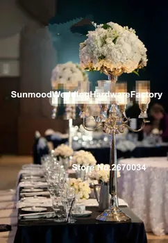 

Wholesale crystal lotus flower shape votive glass candle holder, candelabra for wedding centerpieces