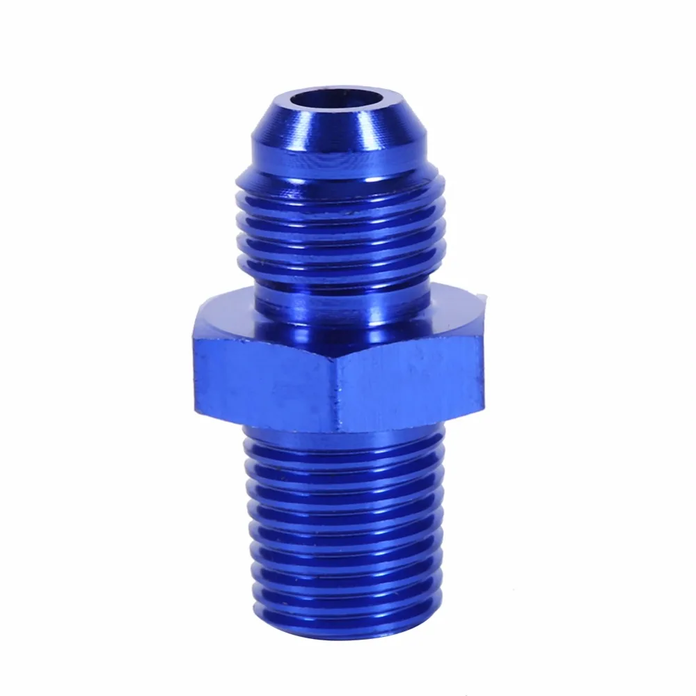 TOPS Aluminum AN6 To NPT 1/4" Fuel Oil Fittings Straight Adaptor Car