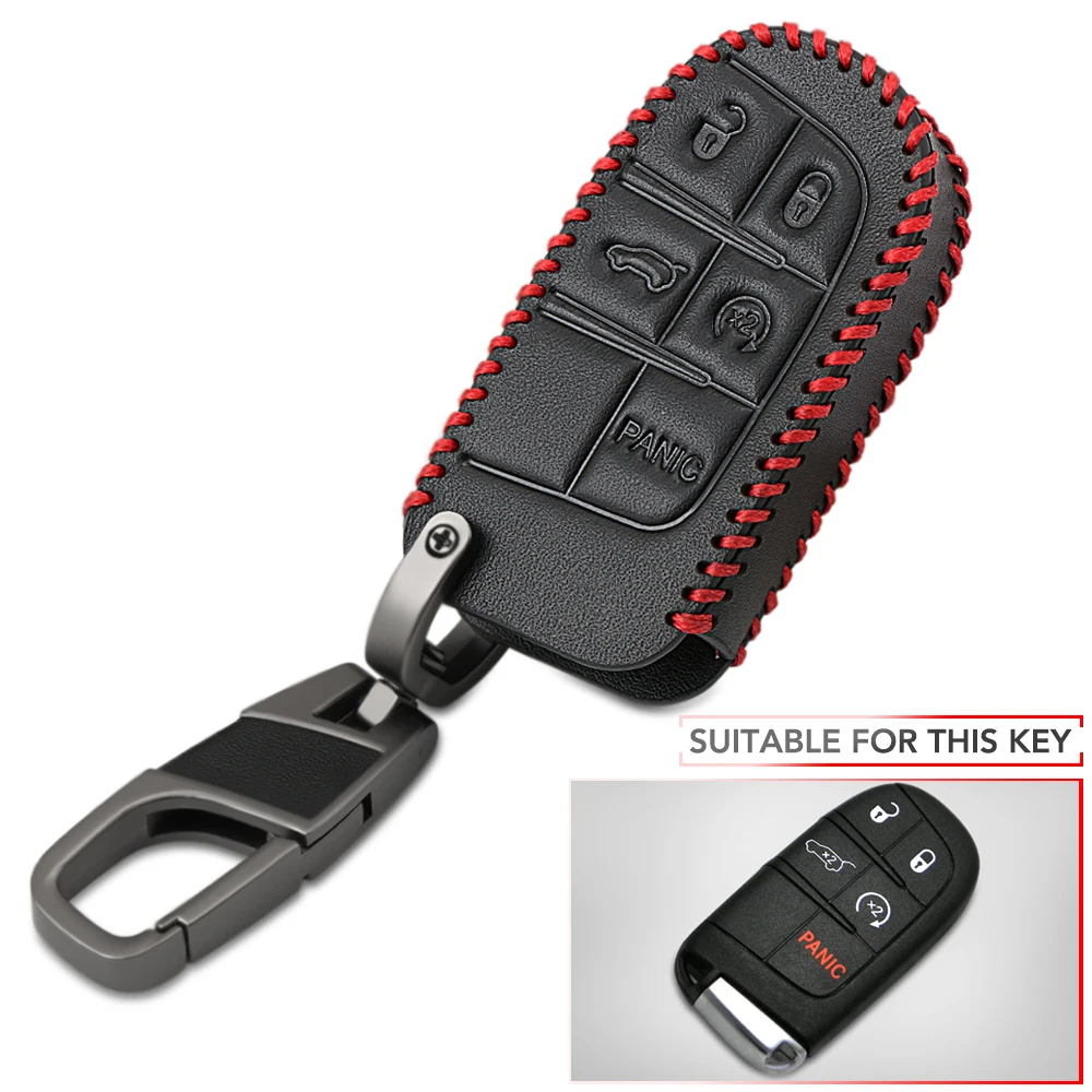 5 Buttons Smart Key Пульт дистанционного управления для Jeep Grand Cherokee Compass Liberty Renegade, Wrangler брелок для ключей из натуральной кожи сумка чехол держатель - Название цвета: 5 Buttons Smart Key