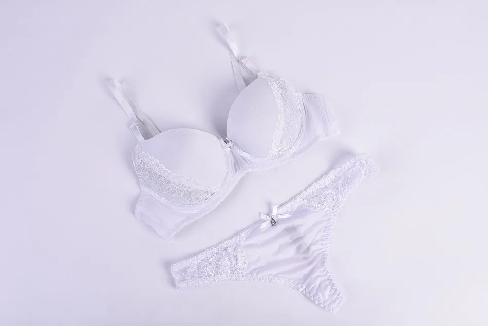 Sexy Bra Set Cheap High quality Bra And Thong Sets Solid Patchwork Lace Underwear Set for Women Push Up sexy bra and panty