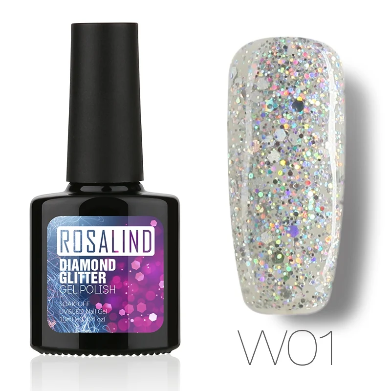 RBW01 ROSALIND Новое поступление лучший лак гель замочить от УФ светодиодный Гель-лак для ногтей базовое пальто без вытирания Топ Цветной Гель-лак 10 мл - Цвет: RBW01