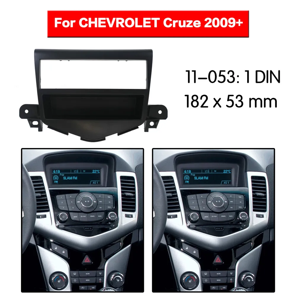 Автомобильный радиоприемник Fascia Frame Kit для Chevrolet Cruze 2009 + Facia Panel Trim Dash Radio Stereo 1 Din Audio