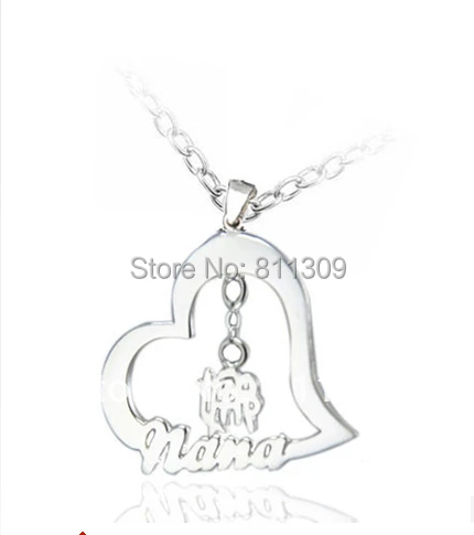 

Custom name necklace 925 silver name pendent Heart Design