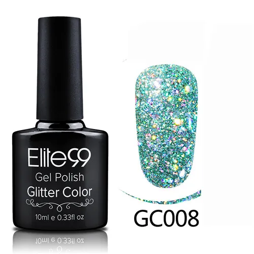 GC008 Elite99 10 мл УФ гель лак для ногтей Блестящий Цветной Гель-лак замачиваемый Гель-лак для ногтей Полупостоянный УФ-гель - Цвет: GC008