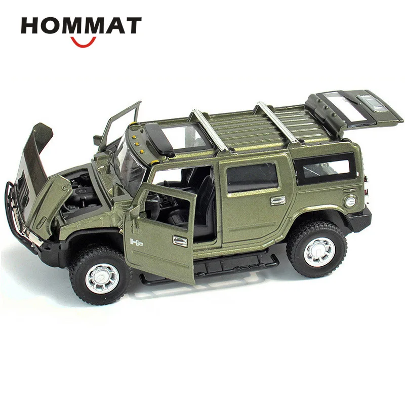 HOMMAT имитация 1:32 Hummer H2 внедорожный внедорожник литая модель игрушечного автомобиля Модель автомобиля литая металлическая коллекция подарок назад красный