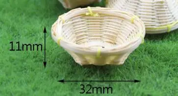 1 pcs basket 1 Набор 1/12 кукольный домик миниатюрная бамбуковая корзина для овощей ролевые игры кухонные куклы пищевые игрушки аксессуары - Цвет: 1 pcs basket
