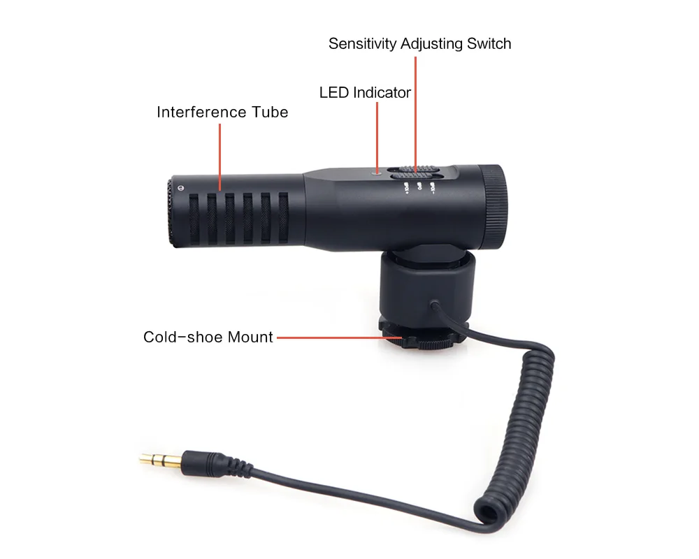 Camcorder COMICA Full Metal on-Camera Stereo Shotgun Video Microphone Interview Microphone with Low-Cut and Sensitivity Adjusting Function for DSLR Camera Camcorder COMICA Full Metal on-Camera Stereo Shotgun Video Microphone Interview Microphone with Low-Cut and Sensitivity Adjusting Function for DSLR Camera