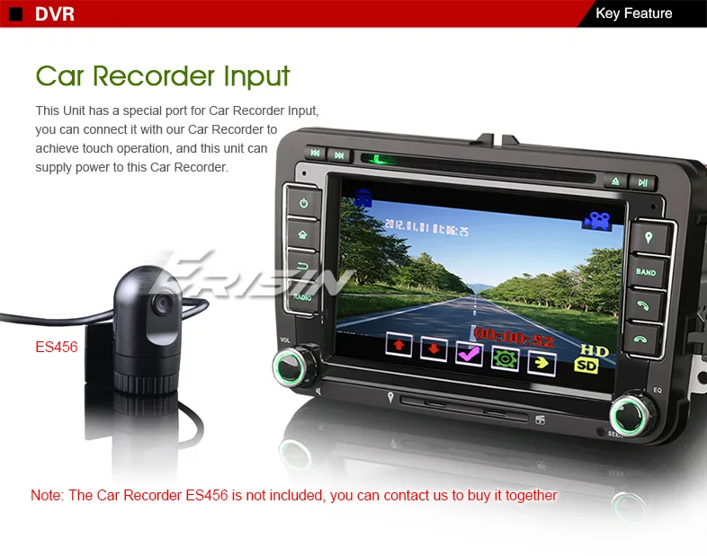Clearance Erisin ES7148V 7" Car Stereo DVD Player GPS 3G DAB+ System for VW Jetta Golf Skoda Seat 9