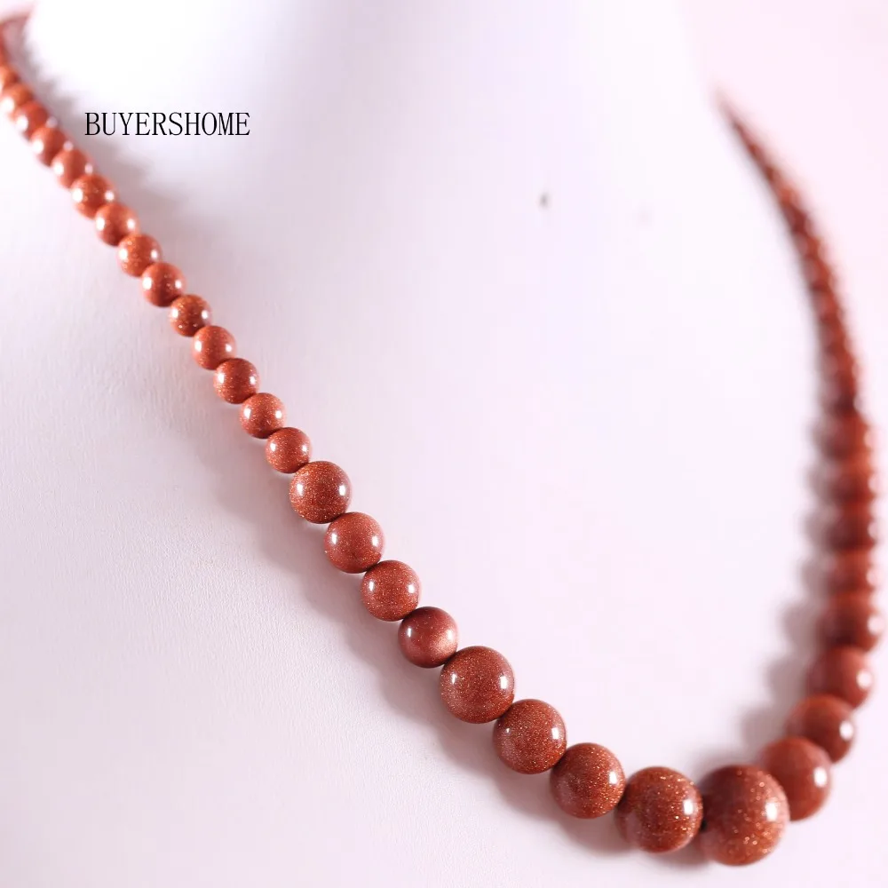 Handmade Beaded Necklace Natural Stone 
