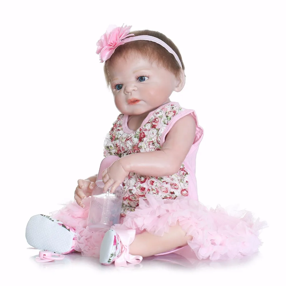 23 дюйма полный тело Мягкие силиконовые куклы Reborn Baby реалистичные bebe ручной работы bathe toy Дети День рождения bonecas дети brinquedos