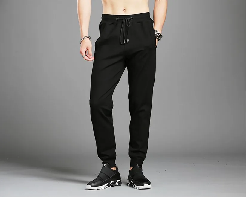 Fashion Biker Slim Fit Skinny Sweatpants Harem Pants Men Hip Hop Swag Clothes Clothing high street Gray Black | - Цена: 