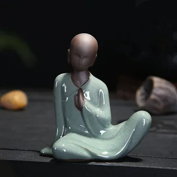 

Small Buddha Statues Tathagata India Yoga Mandala Sculptures Ceramic Tea Ceremony Ornaments Gift Home Decor Monk Figurine