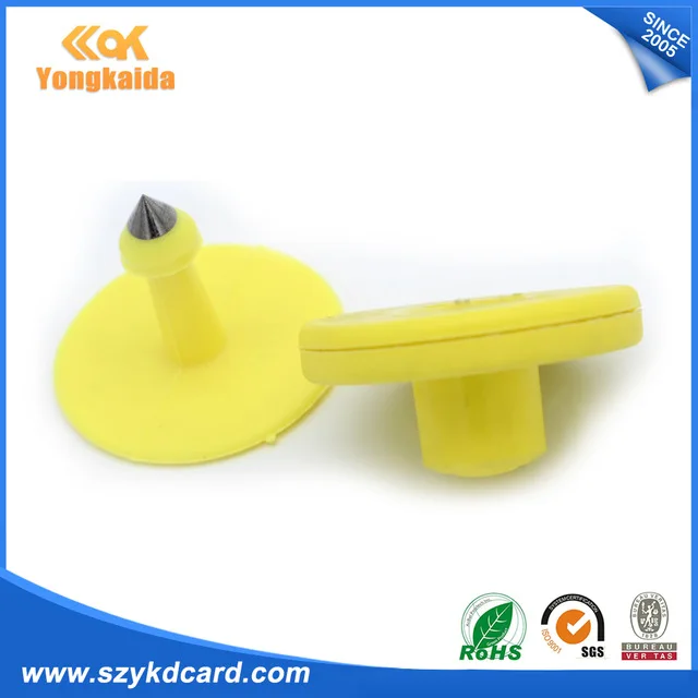YongKaiDa 500 компл./лот 125 кГц TK4100 EM4100 rfid тег ушные метки для животных Свиньи/для прикрепления бирок к ушам овец