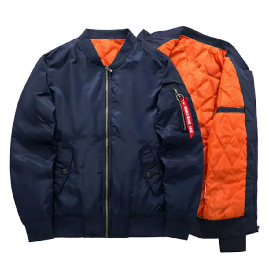 MA-1 Толстая зимняя летная куртка, высокое качество, тактическая куртка-бомбер ВВС, военная стеганая воздушная летная армейская куртка - Цвет: Blue