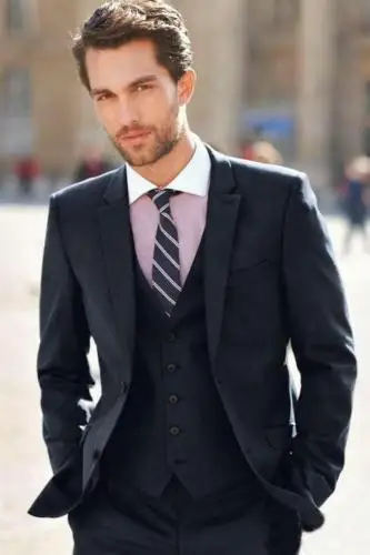 as picture Куртка+ брюки+ галстук+ жилет) Модные мужские костюмы Custome Homme высококачественный парадный смокинг бизнес-вечеринка Выпускной термокомплекты SlimFit блейзер - Цвет: as picture