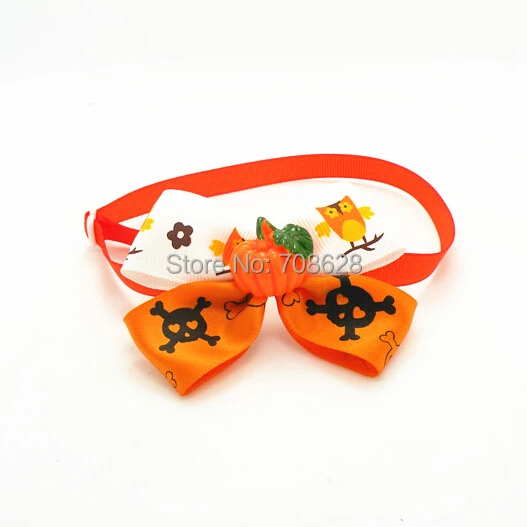 

Cute Halloween Pumpkin Dog Adjustable Neckties Pet Dog Bow Ties Holiday Tie Collars Accessories 50PC/Lot