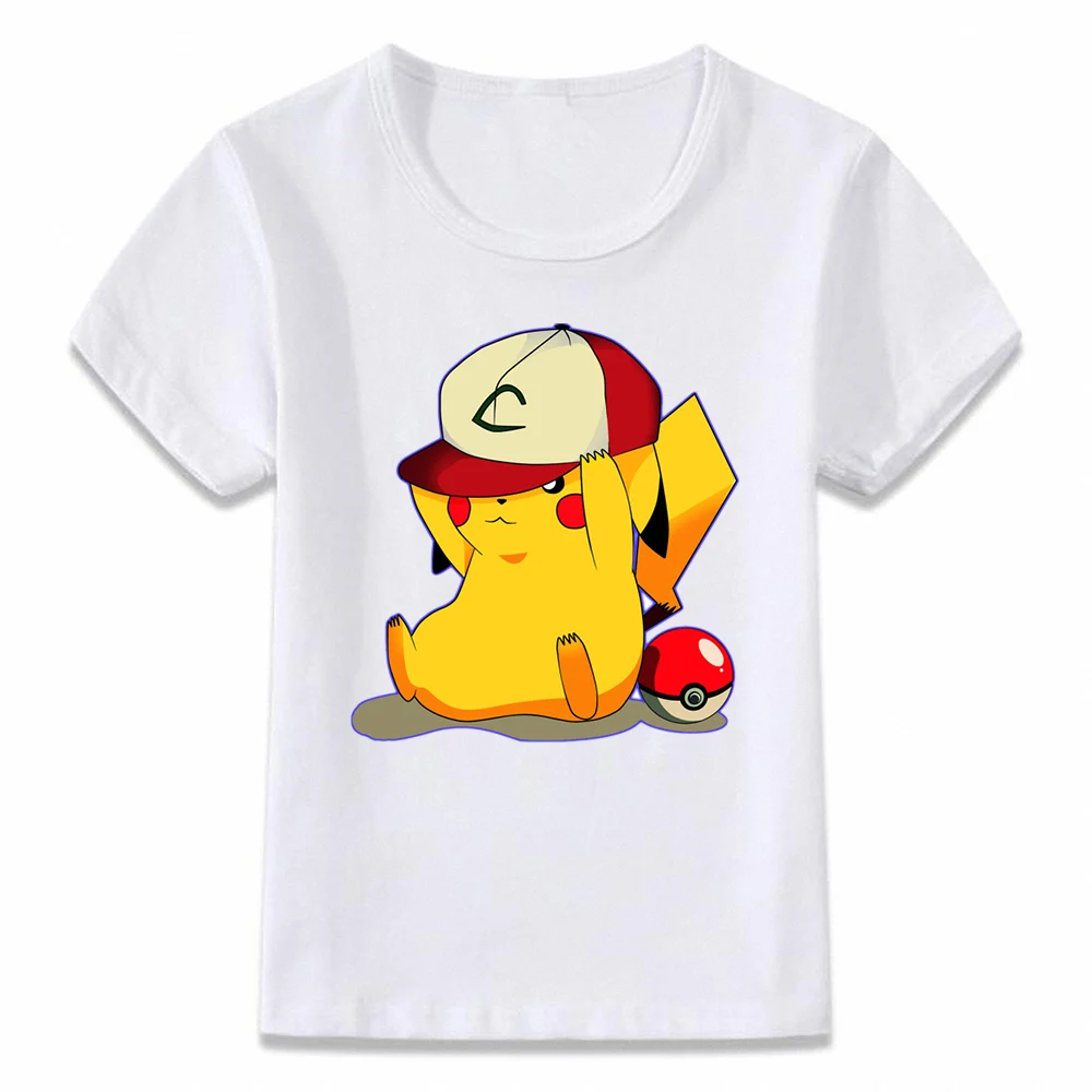 Kids Clothes T Shirt Matryoshka Pikachu Evolution Pichu Pokemon T-shirt for Boys and Girls Shirts Tee oal009 - Цвет: oal009b